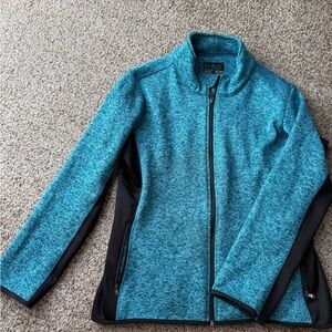 Marc New York Blue and Black Ski Jacket with Fleece Texture